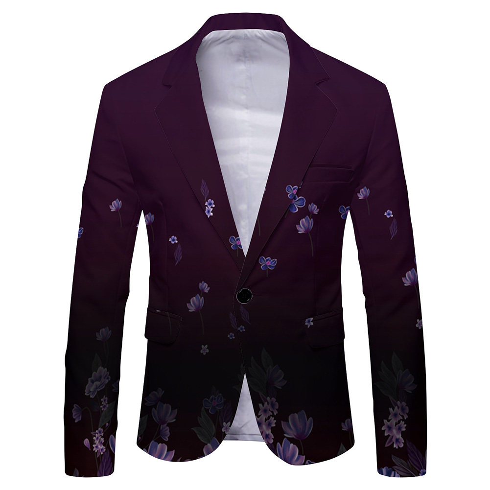 Mens Formal Look - Męska modna marynarka z nadrukiem, z