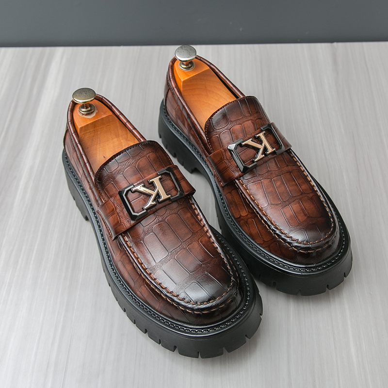 Men Formal Wear Shoes - Nowe buty męskie na platformie wsuwane
