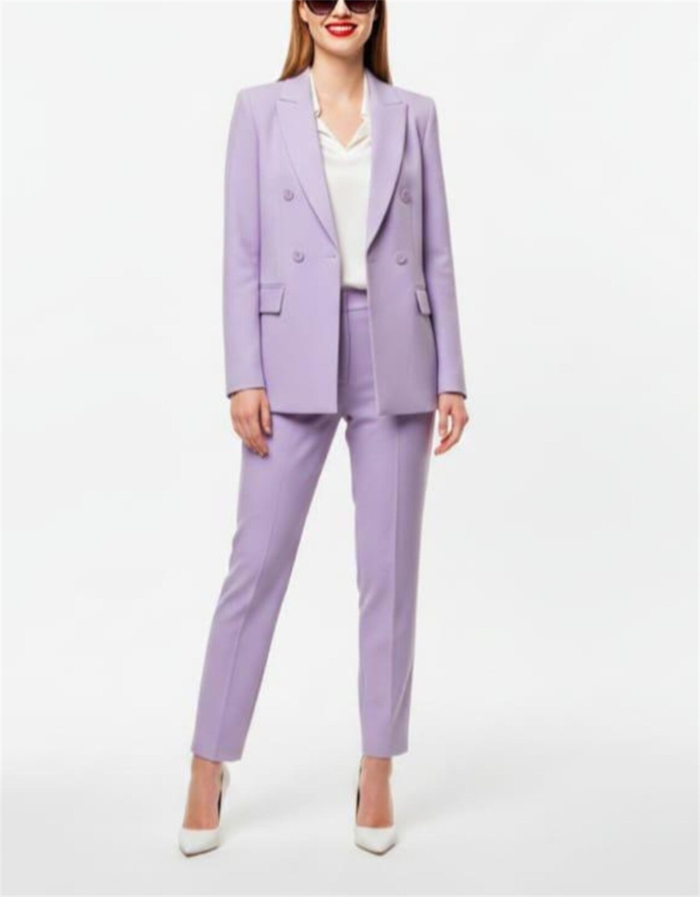 Nowoczesne damskie garnitury 2 – Double Breasted Blazer recenzja i cena