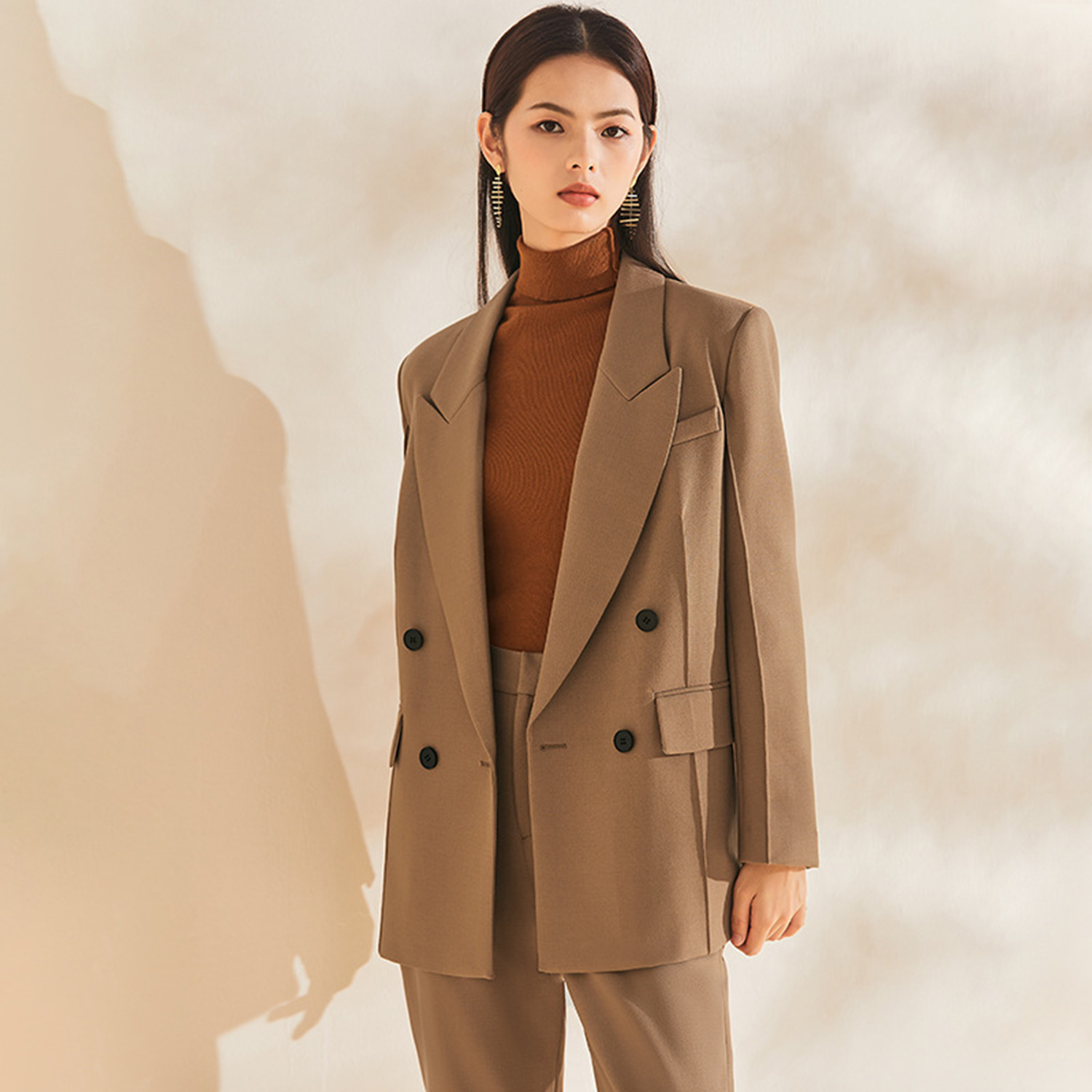 Damski garnitur Allingentle, d – Double Breasted Blazer recenzja i cena