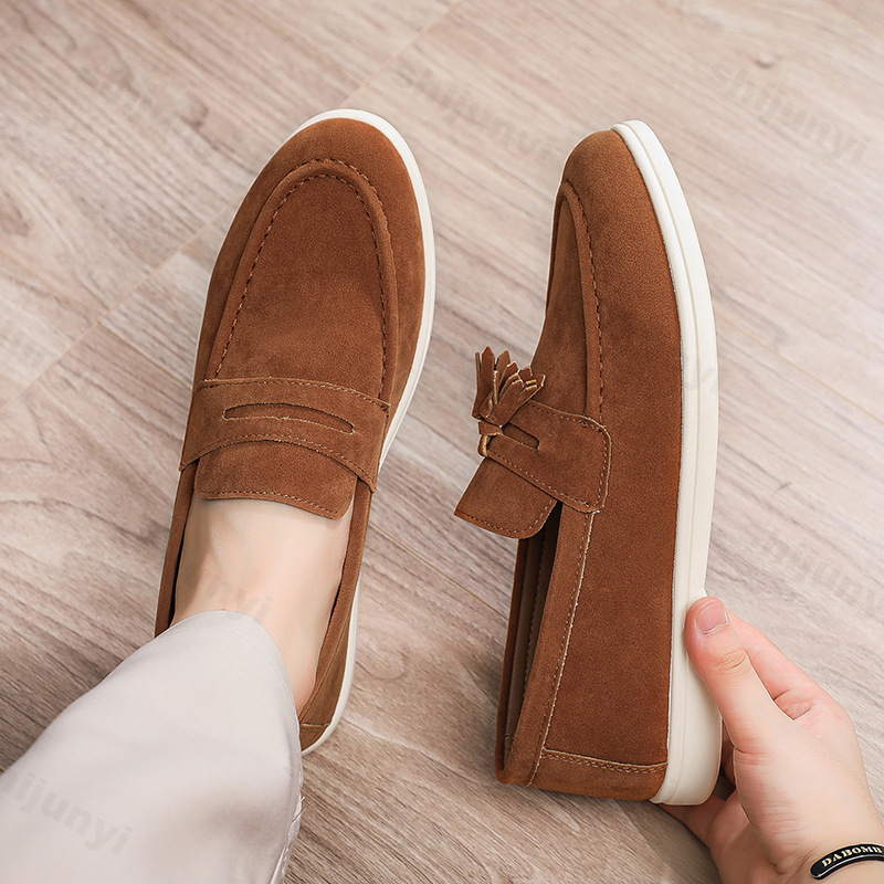 Męskie mokasyny zamszowe, płas – Men Formal Wear Shoes recenzja i cena