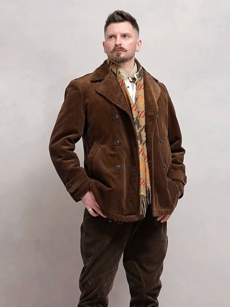 Męska kurtka garniturowa w sty – Double Breasted Blazer recenzja i cena