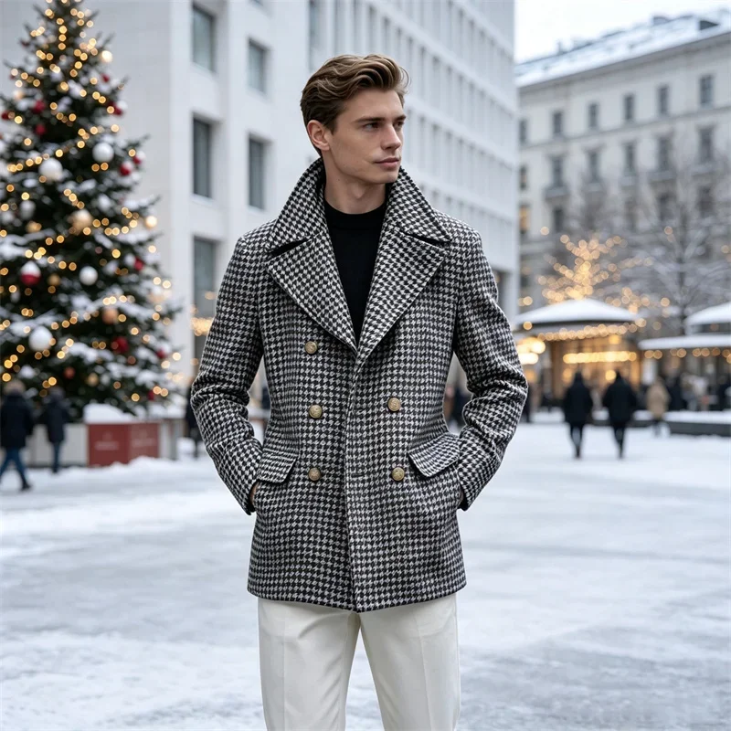 Męska marynarka w kratę hounds – Double Breasted Blazer recenzja i cena