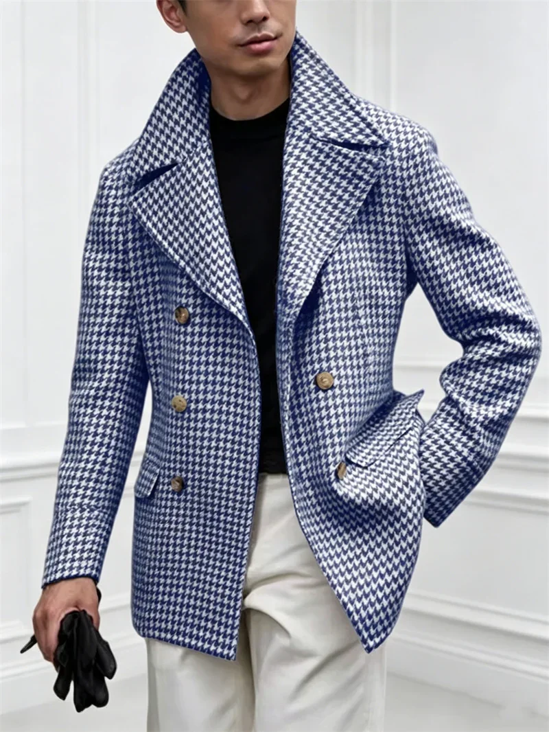Męska marynarka w kratę hounds – Double Breasted Blazer recenzja i cena