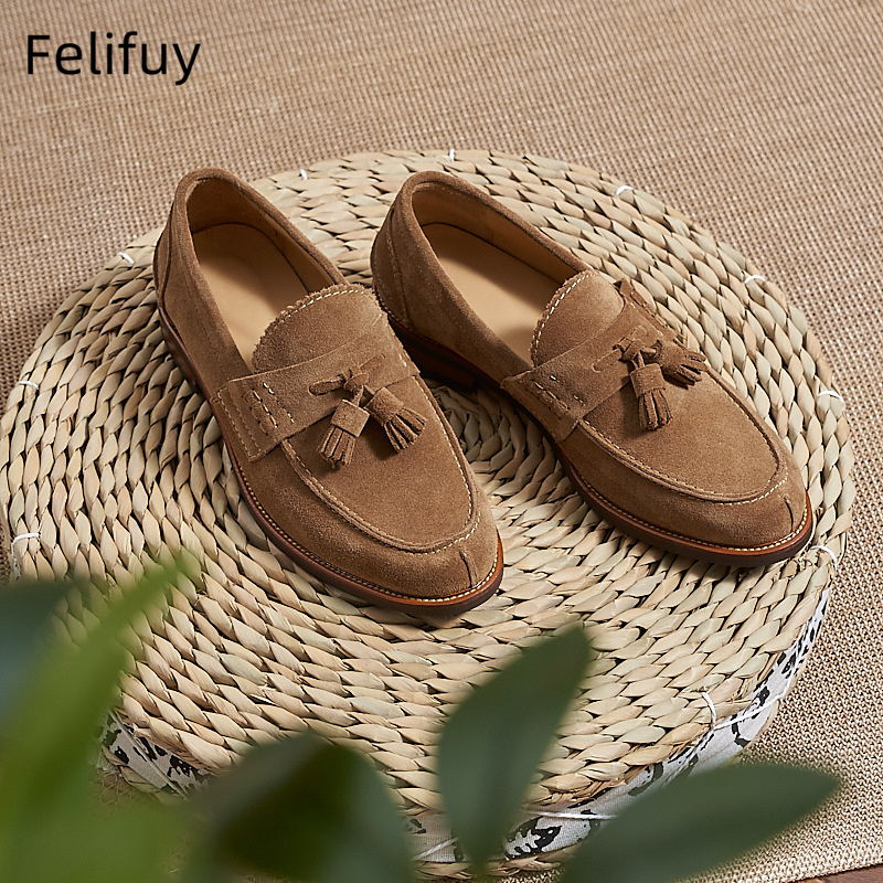 Nowe brązowe męskie mokasyny z – Men Formal Wear Shoes recenzja i cena