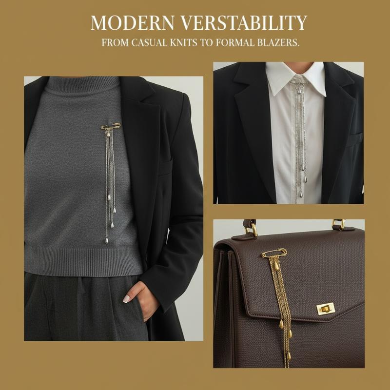 Elegancka broszka z frędzlami  – Mens Formal Look recenzja i cena