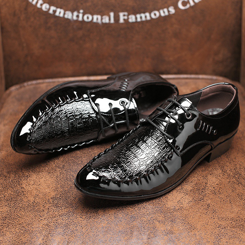 Męskie skórzane buty wizytowe  – Men Formal Wear Shoes recenzja i cena