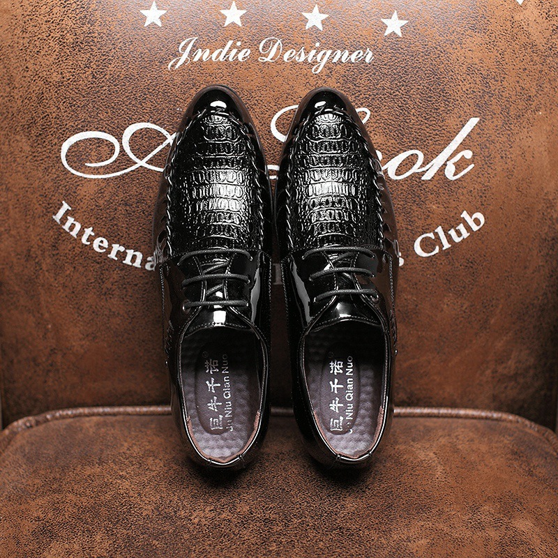 Męskie skórzane buty wizytowe  – Men Formal Wear Shoes recenzja i cena