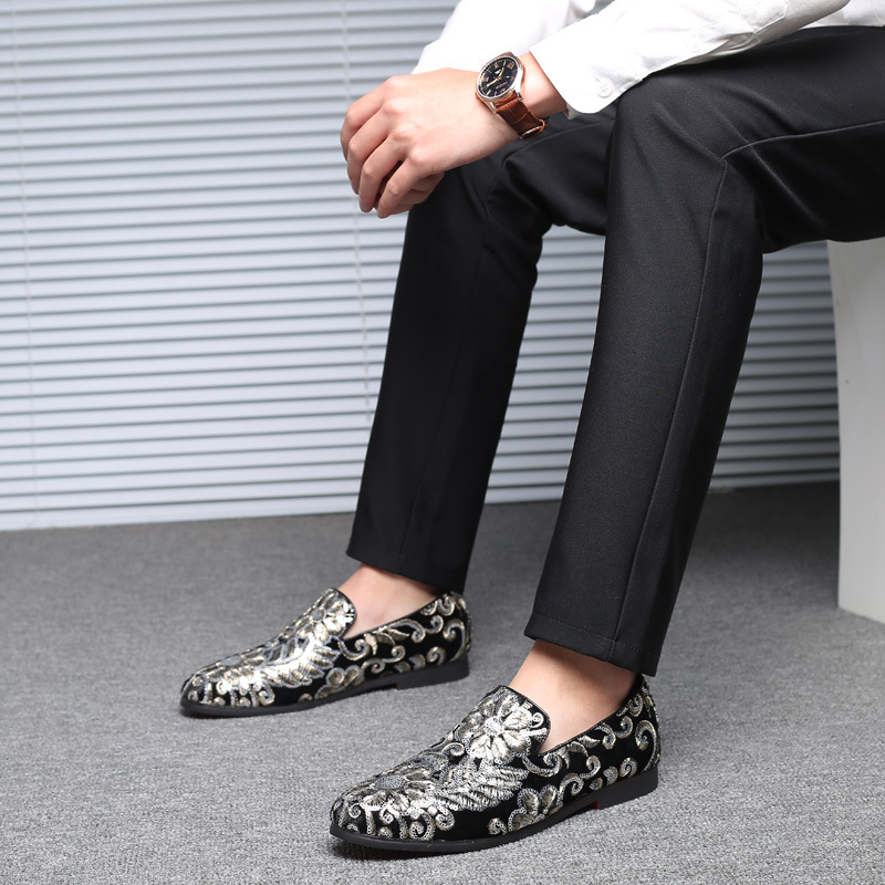 Męskie welurowe mokasyny ze zł – Men'S Formal Wear Slippers recenzja i cena
